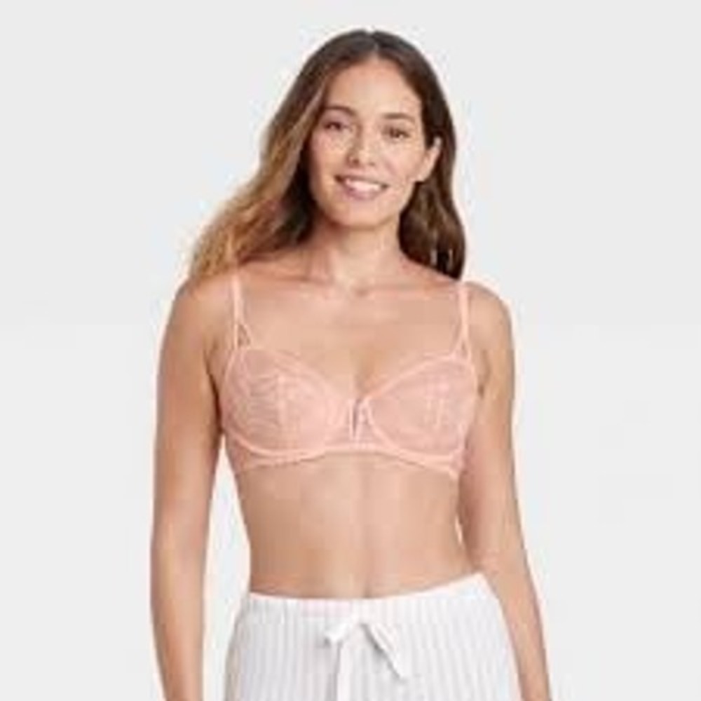 NEW Auden Pink Unlined Balconette Coverage Underwire Bra, 36A‎